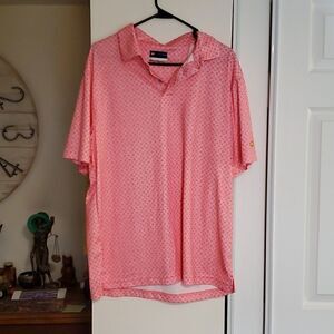 Ladies L pink polo golf shirt
